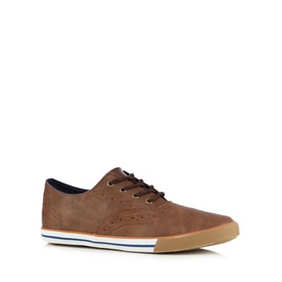 bluezoo Boys' brown brogue trainers